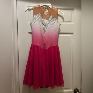 Pink and White Ice dance dress